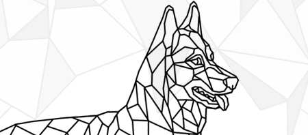 Marielle's creaties geometrische patronen: Animals / Dogs / shepherd dog