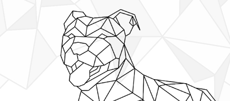 Marielle's creaties geometrische patronen: Animals / Dogs / Stafford