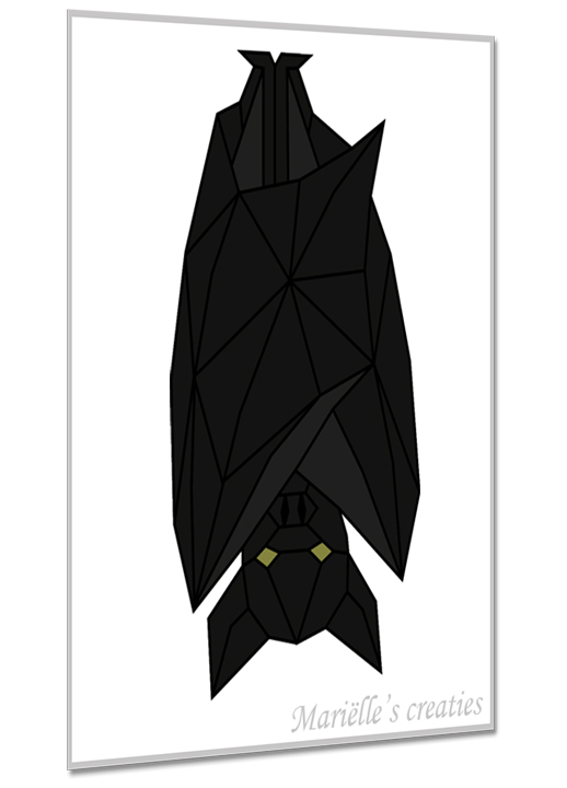 Geometric design - Marielles creaties: Animals/bat