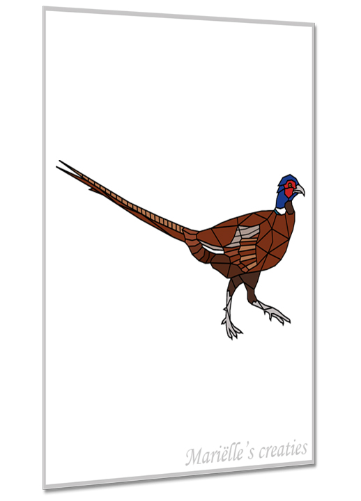 Geometric design - Marielles creaties: Animals/Birds/Pheasant