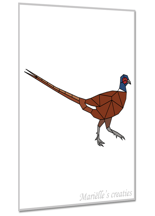 Geometric design - Marielles creaties: Animals/Birds/Pheasant
