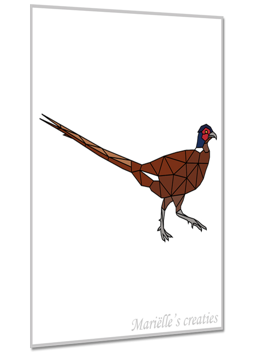 Geometric design - Marielles creaties: Animals/Birds/Pheasant