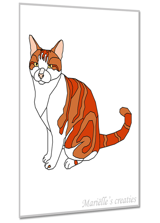 Geometric design - Marielles creaties: Animals/Domestic cat/European shorthair 
