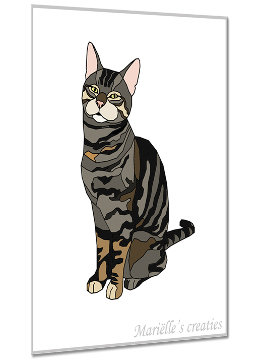 Geometric design - Marielles creaties: Animals/Domestic cat/European shorthair 