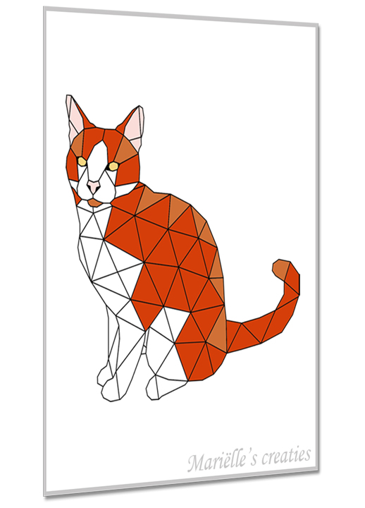 Geometric design - Marielles creaties: Animals/Domestic cat/European shorthair