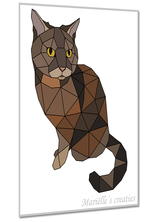 Geometric design - Marielles creaties: Animals/Domestic cat