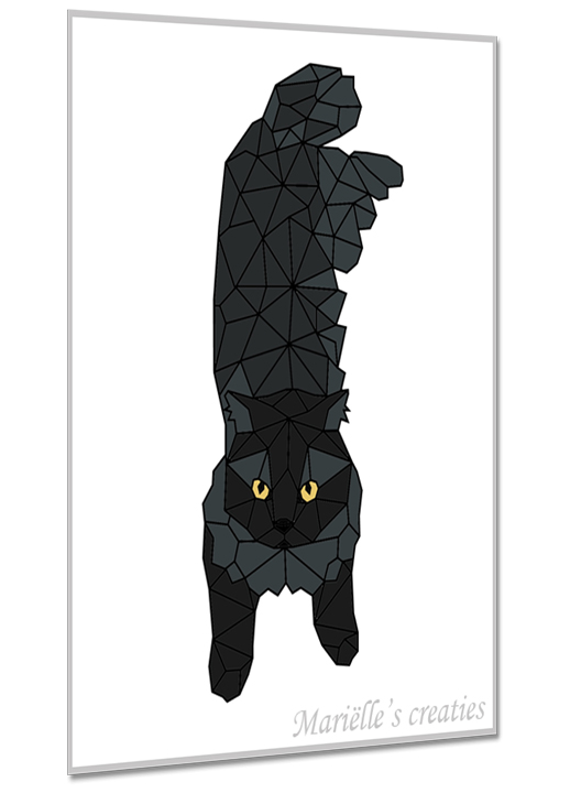 Geometric design - Marielles creaties: animals/ cats/ long haired cats, persian cat