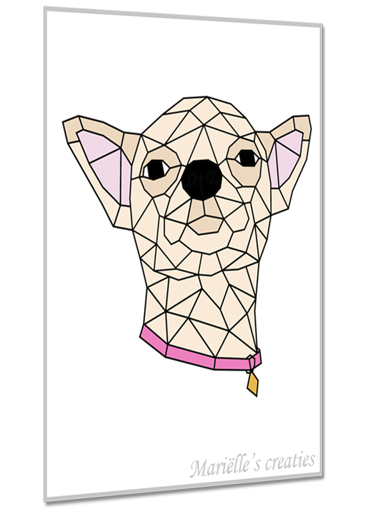 Geometric design/image Marielles creaties: Animals/Dogs/Chihuahua/Small dogs