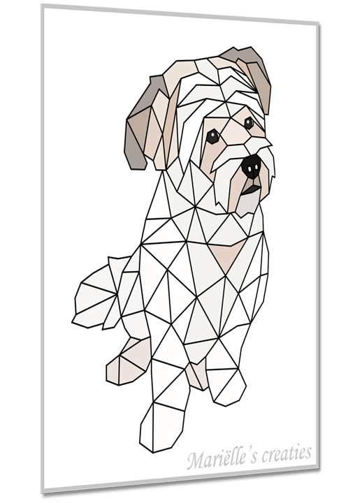 Geometric design - Marielles creaties: Animals/Dogs/Small breed