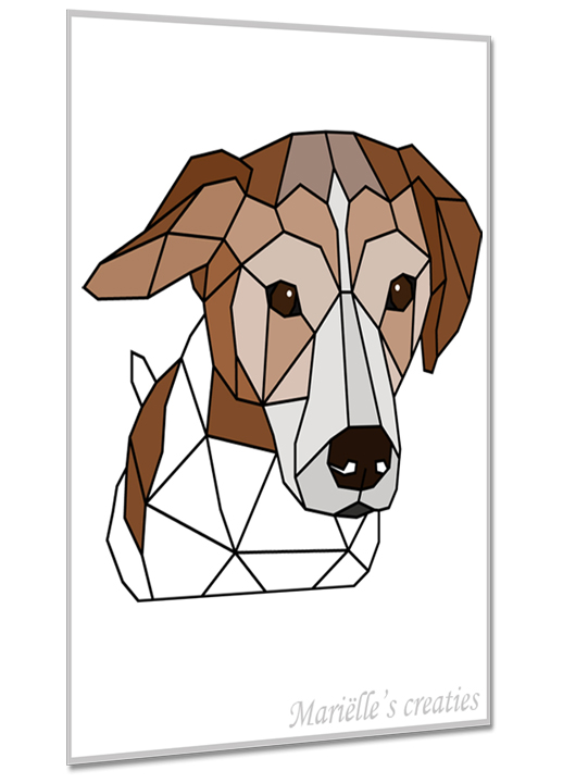 Geometric design - Marielles creaties: Animals/Dogs/Crossbreed
