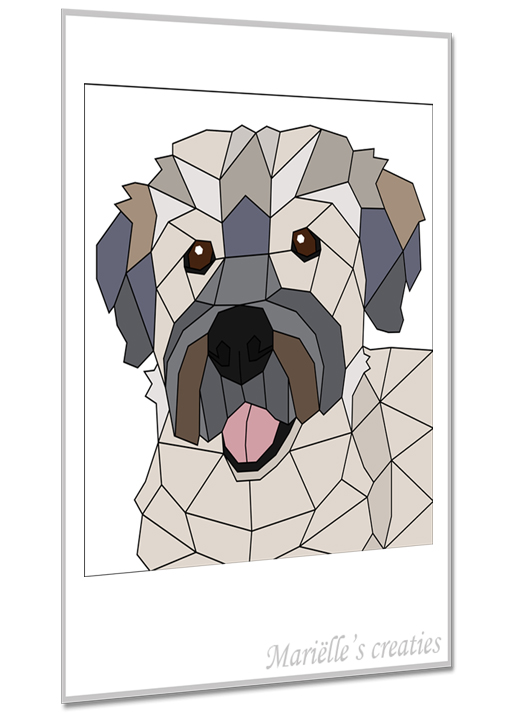 Geometric design - Marielles creaties: Crossbreed Dachshund x Maltese