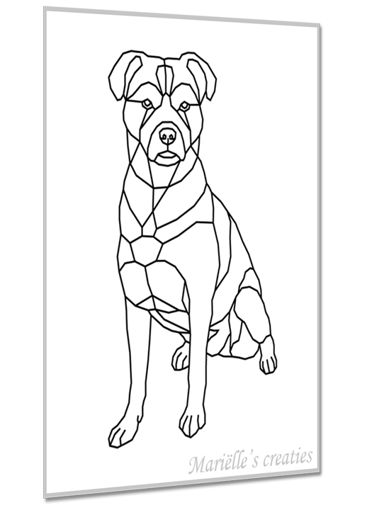 Geometric design - Marielles creaties: Animals/Dogs/Crossbreed