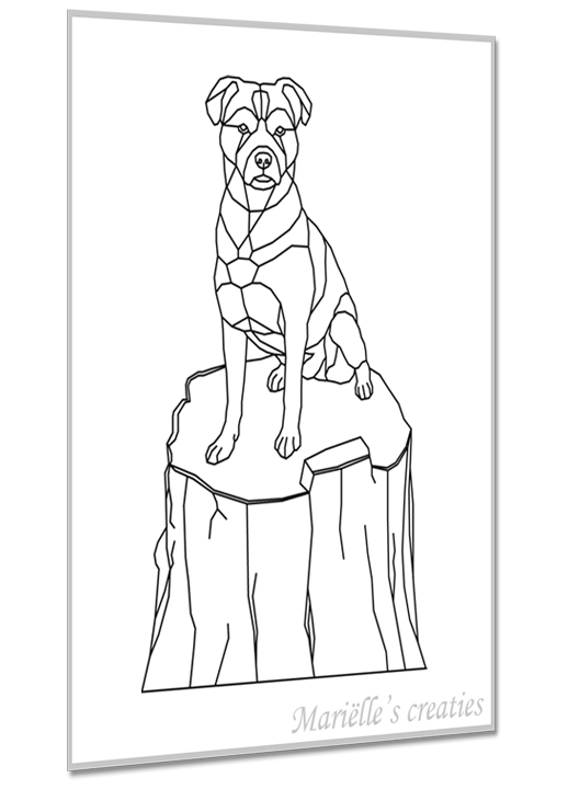 Geometric design - Marielles creaties: Animals/Dogs/Crossbreed