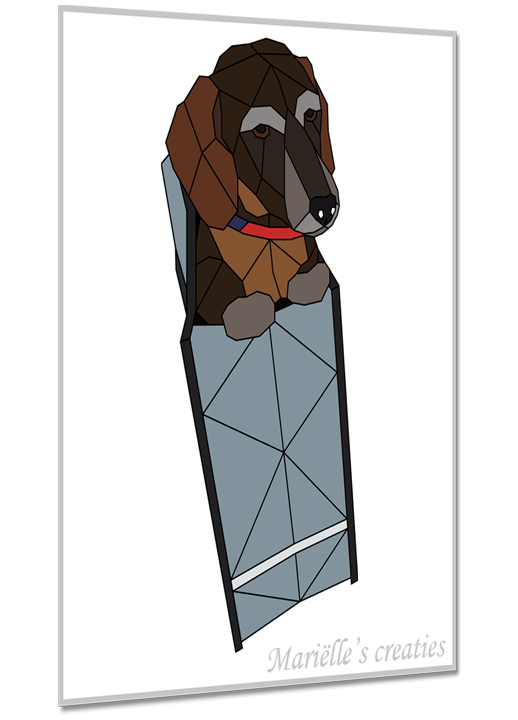 Geometric design - Marielles creaties: Animals/Dogs/Dachshund