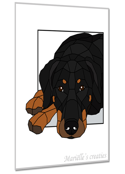 Geometric design - Marielles creaties: Animals/Dogs/Dobermann