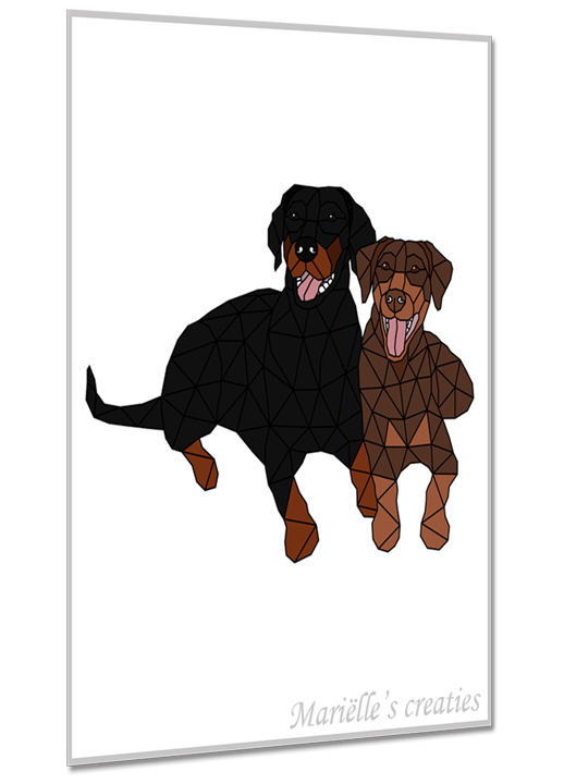 Geometric design - Marielles creaties: Animals/Dogs/Dobermann