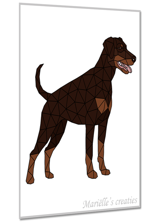 Geometric design - Marielles creaties: Dobermann