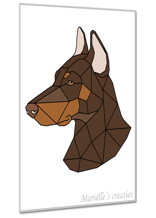 Geometric design - Marielles creaties: Dobermann