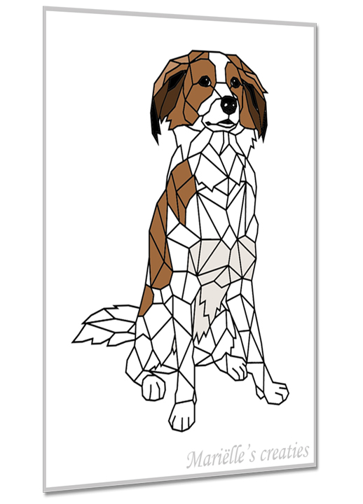 Geometric design - Marielles creaties: animals/ dogs/ kooiker / dutch decoy / Waterfowl Dog