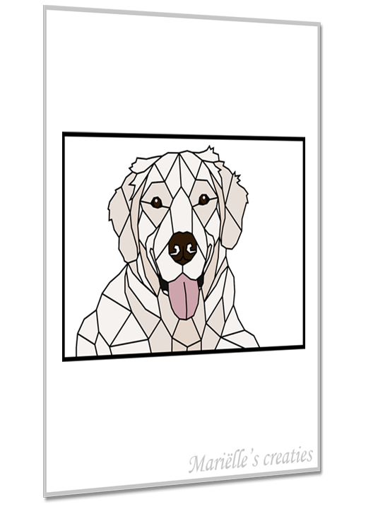 Geometric design - Marielles creaties: Animals/Dogs/Golden retriever