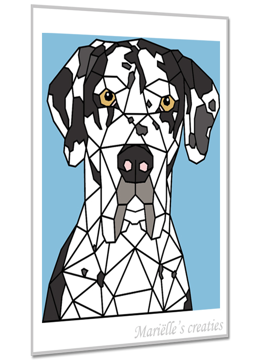 Geometric design - Marielles creaties: animals/dogs/large dog/great dane