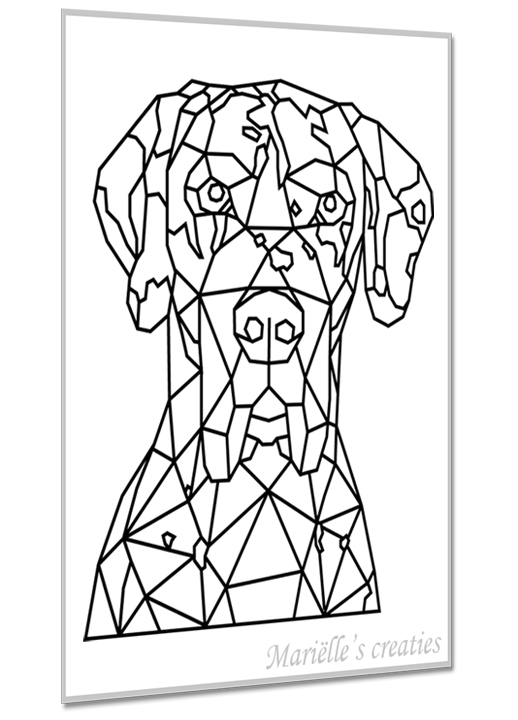 Geometric design - Marielles creaties: animals/dogs/large dog/great dane