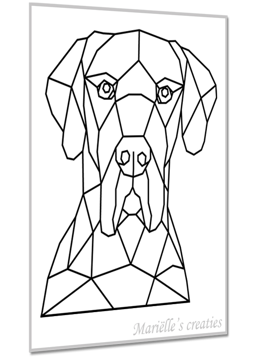 Geometric design - Marielles creaties: Animals/Dogs/Great Dane