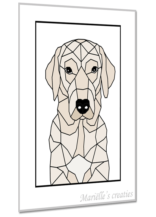Geometric design - Marielles creaties: Animals/Dogs/Labrador retriever