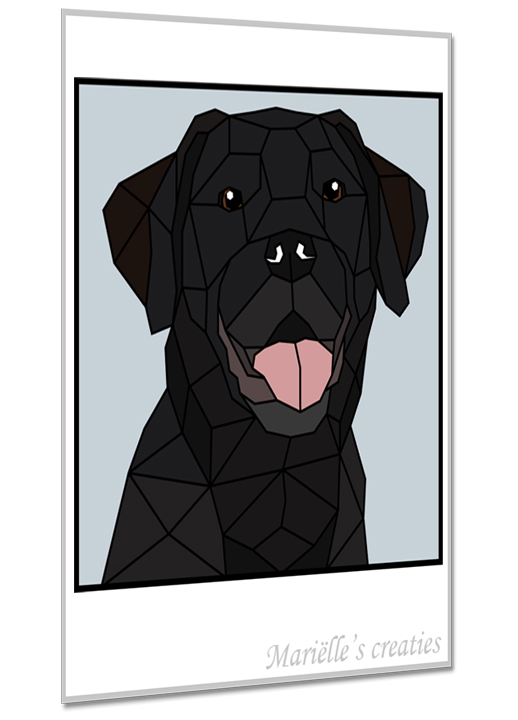 Geometric design - Marielles creaties: Animals/Dogs/Labrador retriever