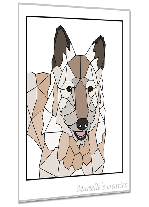 Geometric design - Marielles creaties: Animals/Dogs/Belgian Shepherd
