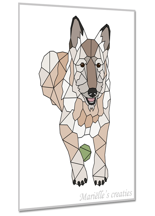 Geometric design - Marielles creaties: Animals/Dogs/Belgian Shepherd/Laekenois
