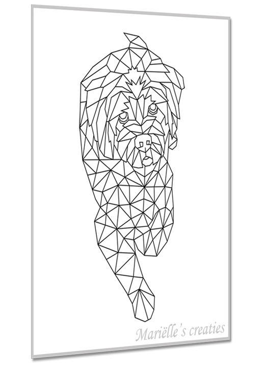 Geometric design - Marielles creaties: animals/dogs/Maltese/Lhasa apso/crossed breed/small dogs
