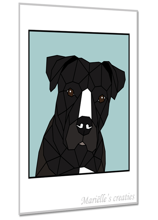 Geometric design - Marielles creaties: Pitbull