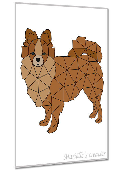 Geometric design: Marielles creaties: animals/dogs/pomchi