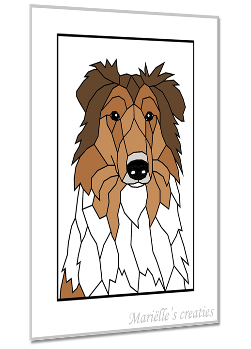 Geometric design - Marielles creaties: Animals/Dogs/Scotch collie
