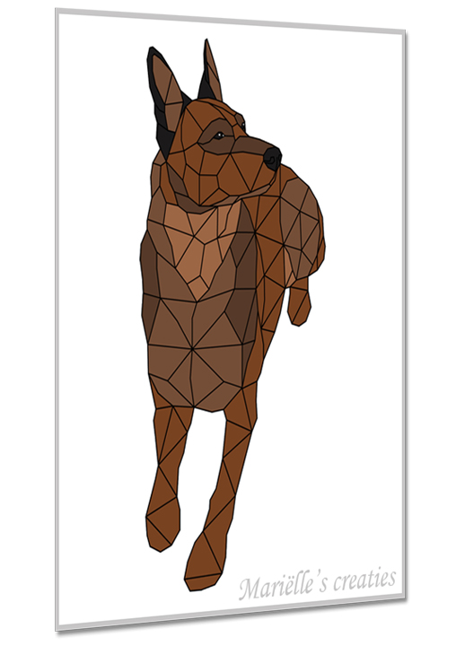 Geometric design - Marielles creaties: Animals/Dogs/Belgian Shepherd