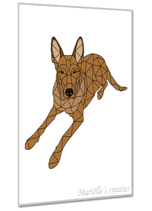 Geometric design - Marielles creaties: Animals/Dogs/Belgian Shepherd