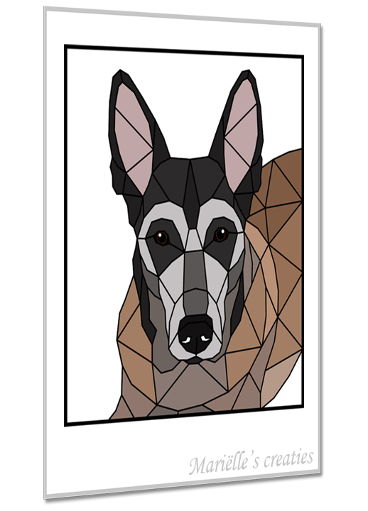Geometric design - Marielles creaties: Animals/Dogs/Belgian Shepherd
