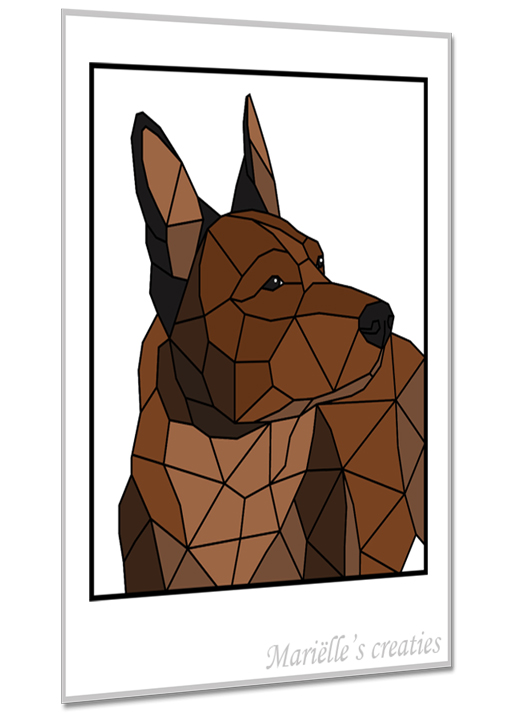 Geometric design - Marielles creaties: Animals/Dogs/Belgian Shepherd
