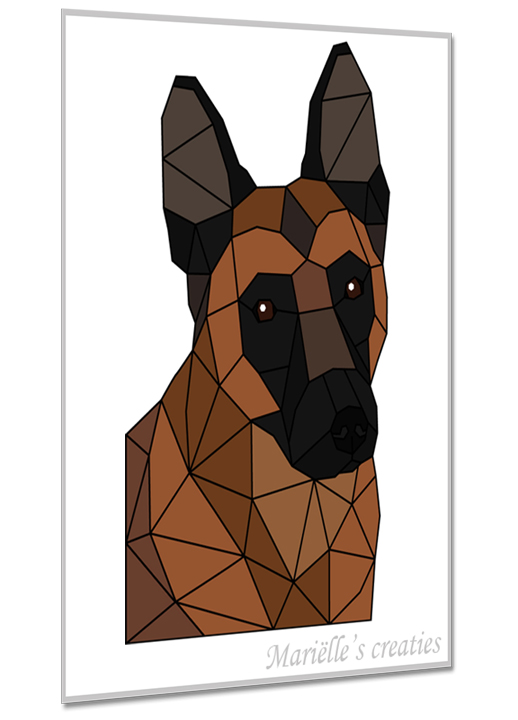 Geometric design - Marielles creaties: Shepherd Dog