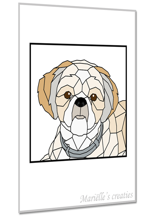 Geometric design - Marielles creaties: Animals/Dogs/Shih Tzu