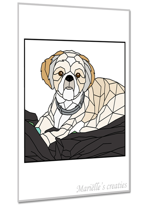 Geometric design - Marielles creaties: Animals/Dogs/Shih Tzu