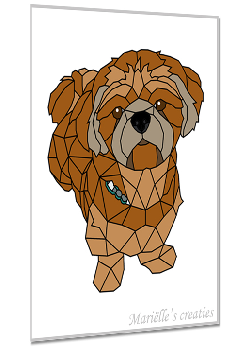 Geometric design - Marielles creaties: Animals/Dogs/Shih Tzu