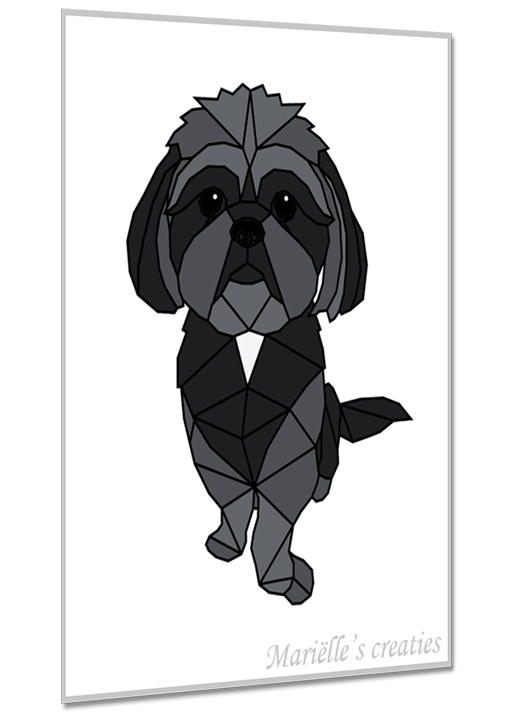 Geometric design - Marielles creaties: Animals/Dogs/Shih Tzu