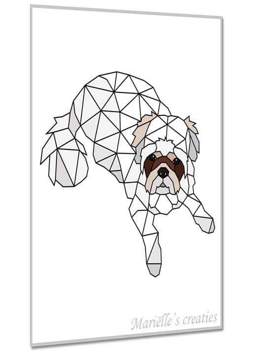 Geometric design - Marielles creaties: Animals/Dogs/Shih Tzu