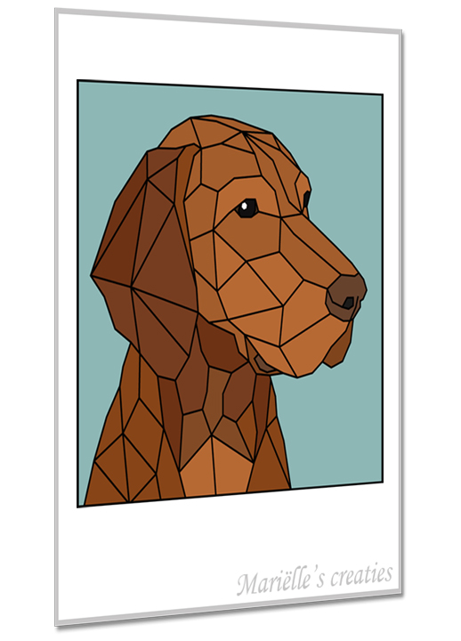 Geometric design - Marielles creaties: Animals/Dogs/Vizsla