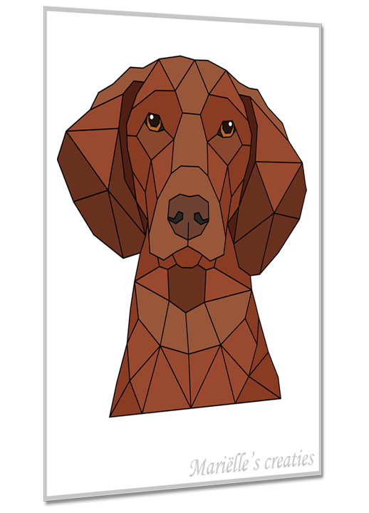 Geometric design - Marielles creaties: Animals/Dogs/Vizsla
