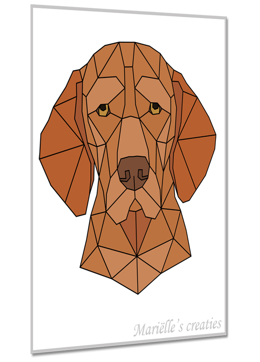 Geometric design - Marielles creaties: Animals/Dogs/Vizsla