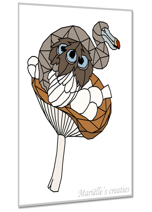 Geometric design - Marielles creaties: Extinct animals/Birds/Dodo