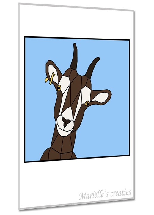 Geometric design - Marielles creaties: Animals/Farm animals/Goat